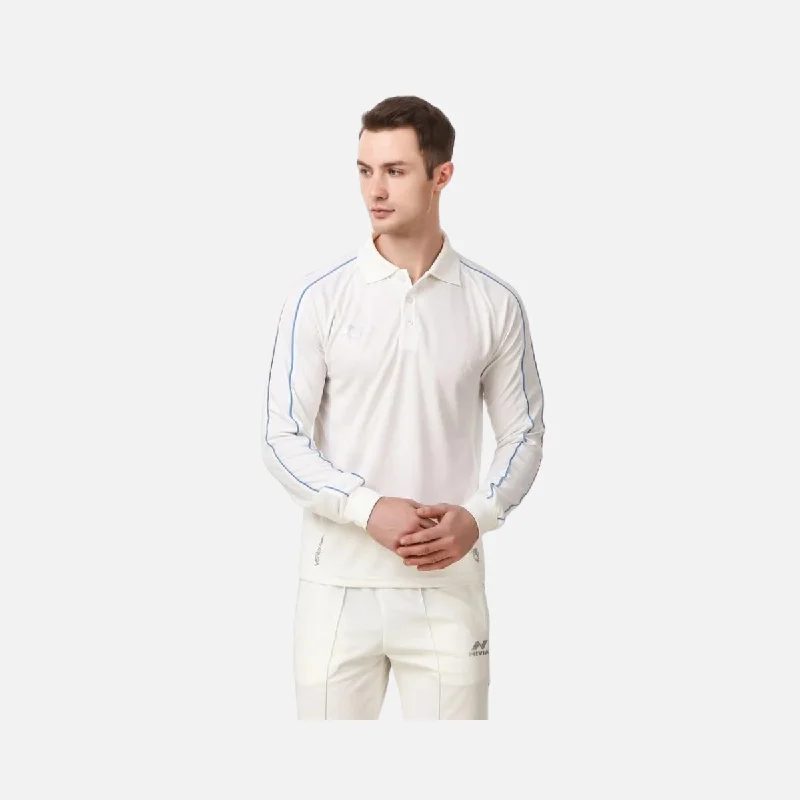 Bicycle riding clothing with ligament protection-Nivia Eden Men's Cricket Jersey - OFF WHITE