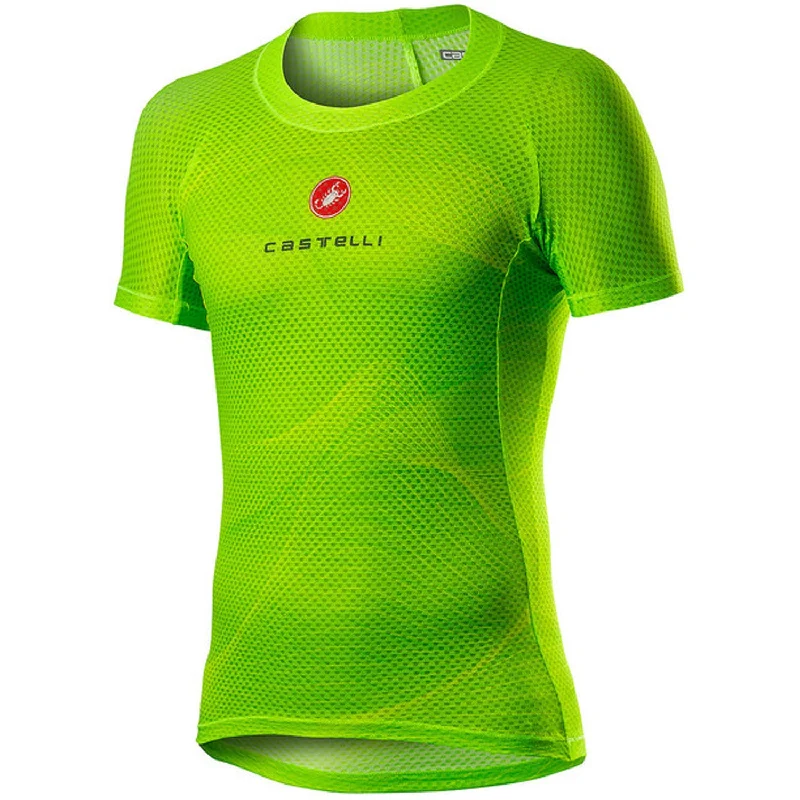 Bicycle riding clothing with back support-Maglia intima Castelli Pro Mesh - Giallo fluo