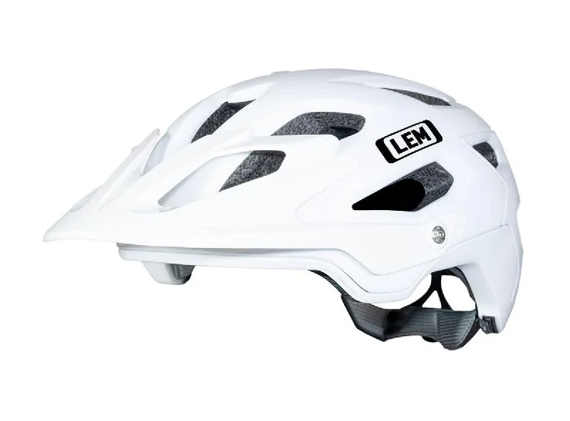 bicycle helmets with insulated shell-LEM Flow MTB Helmet - White