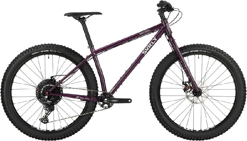 bicycle steel construction-Surly Karate Monkey Bike - 27.5" Steel Organic Eggplant Medium