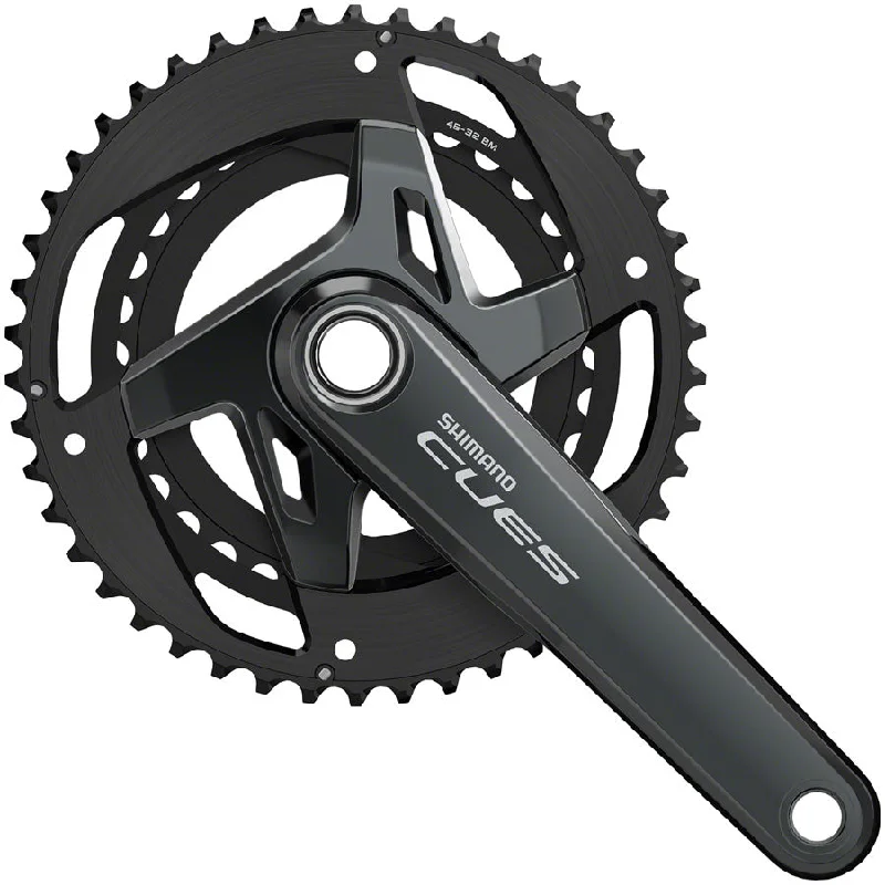 Bicycle chain cleaner tool-Shimano CUES FC-U8000-2 Crankset - 170mm 11-Speed 46/32t Asymmetric 96 BCD Hollowtech II BLK